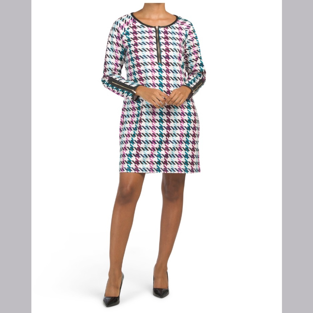 Tracy Negoshian Printed Ponte Penelope Dress
